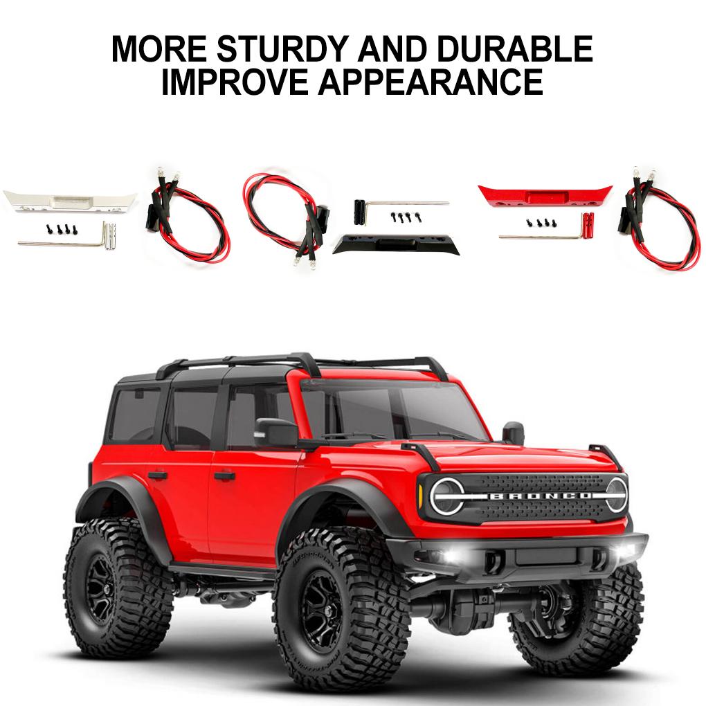 2pcs 1/24 Rear Bumper RC Upgrade Part Aluminum Alloy Wear-resistant Rc Rear Bumper For Axial SCX24 RC Car Part