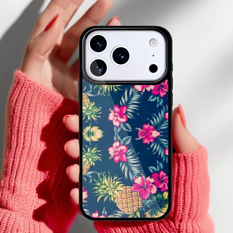 

Тропический узор Алоха с гибискусом Чехол для телефона для iPhone 17 Air 16e 15 14 13 Pro Max Задняя крышка для 12 11 Pro Coque iPhone 16e