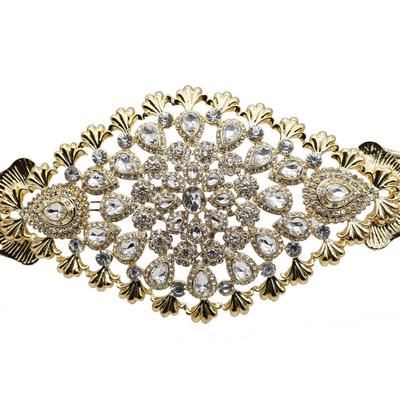 Gold Color Charm Crystal Belt Waist Chain Rhinestone Belt Adjustable Length Bride Wedding Jewelry