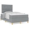VidaXL Lit à ressorts avec matelas gris clair petit lit double en tissu 3339602