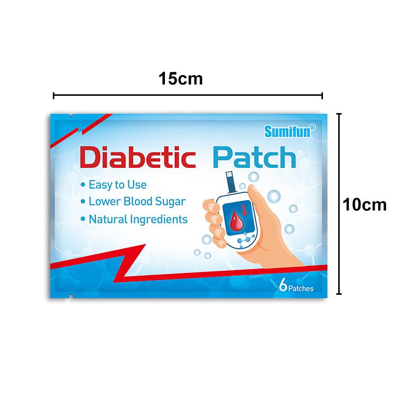 Sumifun 6pcs Patch for Balance Lower Blood Suger Control High Blood Suger Chinese Herbal Plaster Nautral Ingredents Easy To Use