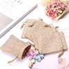 Gunny Favour Mini Hessian Pouch Rustic Gift Party Tie Wedding Burlap Favor Bag