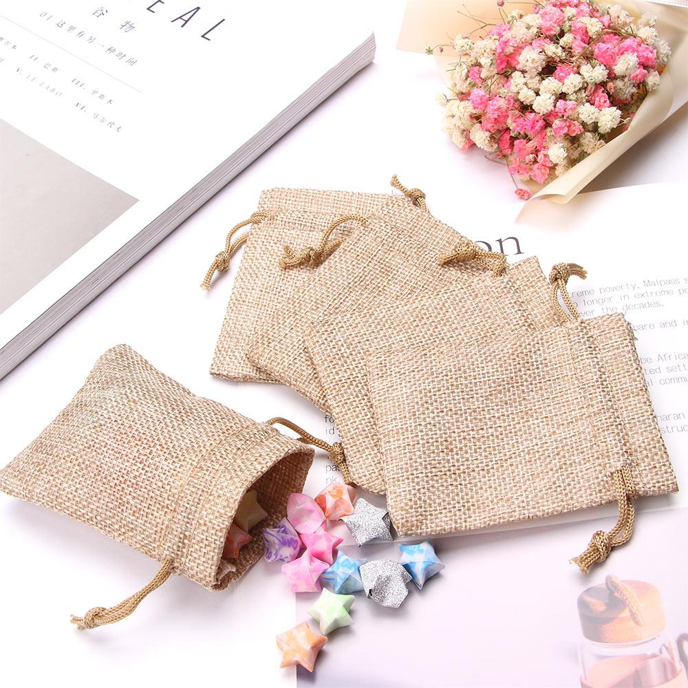 Gunny Favour Mini Hessian Pouch Rustic Gift Party Tie Wedding Burlap Favor Bag