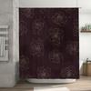 Luxury Printed Shower Curtains Waterproof Fabric, Modern Boho Floral Design for Bathroom Decor Dark Rose Gold 72 x 84