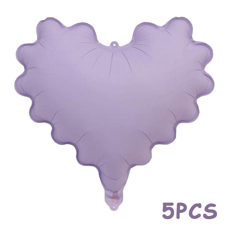 

5Pcs 20 Inch Wave Love Heart Aluminum Film Balloons Valentine S Day Wedding Birthday Party Scene Decor Balloon Party Supplies фіолетовий