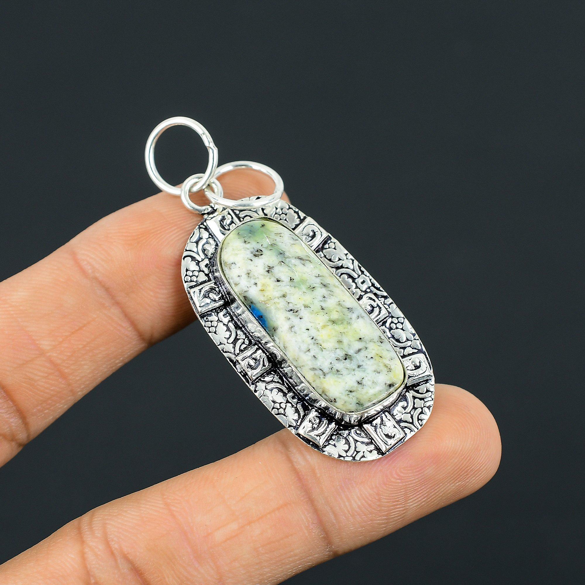 Daughters Day Deal 925 Sterling Silver K2 Jasper Stone Bezel New Pendant Jewelry