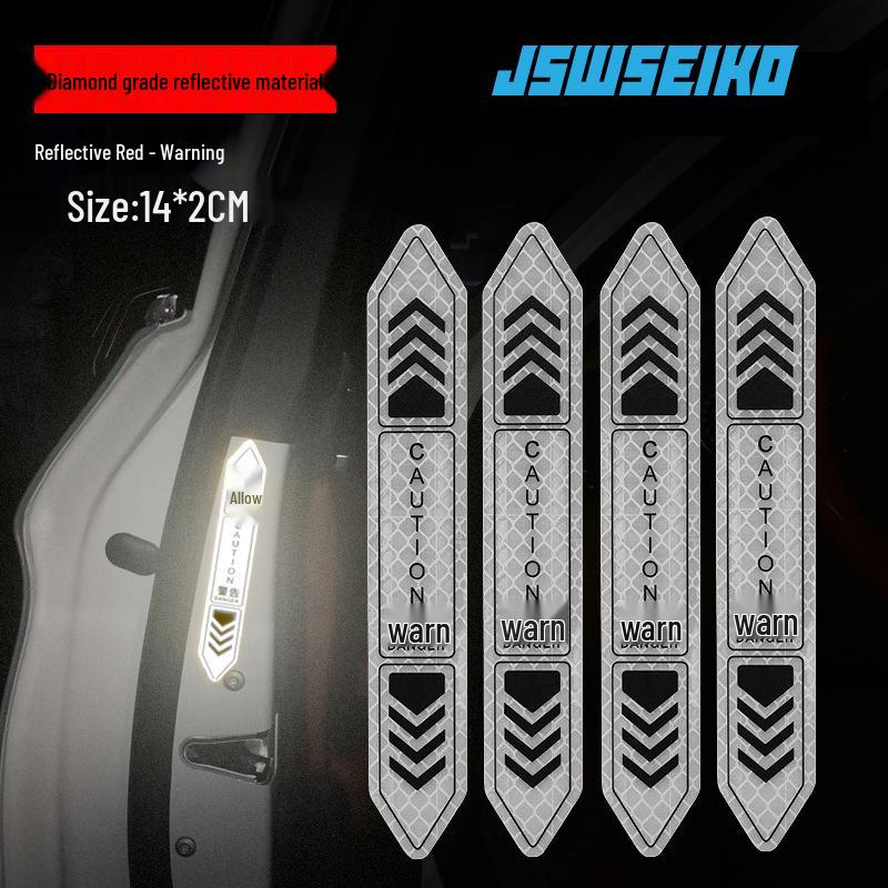 Светоотражающая наклейка-предупреждение о безопасности на дверь автомобиля - Наклейка-полоска для защиты от царапин