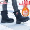 Women's Winter Snow Boots - Thick Plus Velvet, Waterproof, Cold-Resistant To -40°F, Non-Slip.