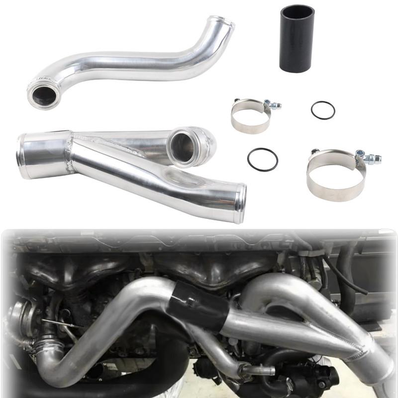 Upgrade Kit 2palcový N54 Turbo výstup Plnicí potrubí Hliník Stříbrný Pro BMW 135i 335i 535i 1M E82 E88 E90 E92 E60 Motor 3.0L Díly