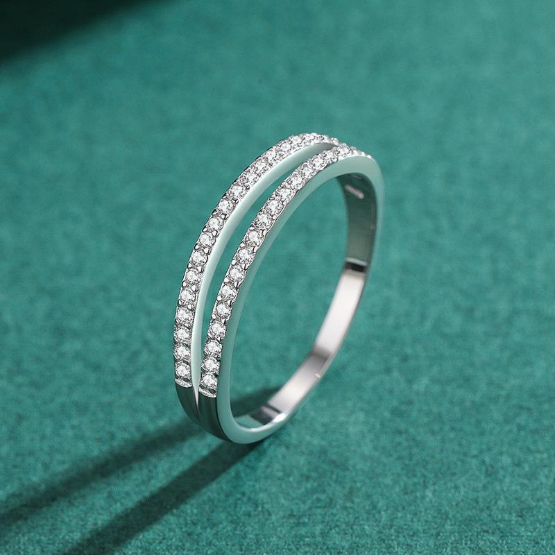 Tancise Classic 925 Sterling Silver  Zircon Ring Ladies Jewelry Wedding Promise Party Gift