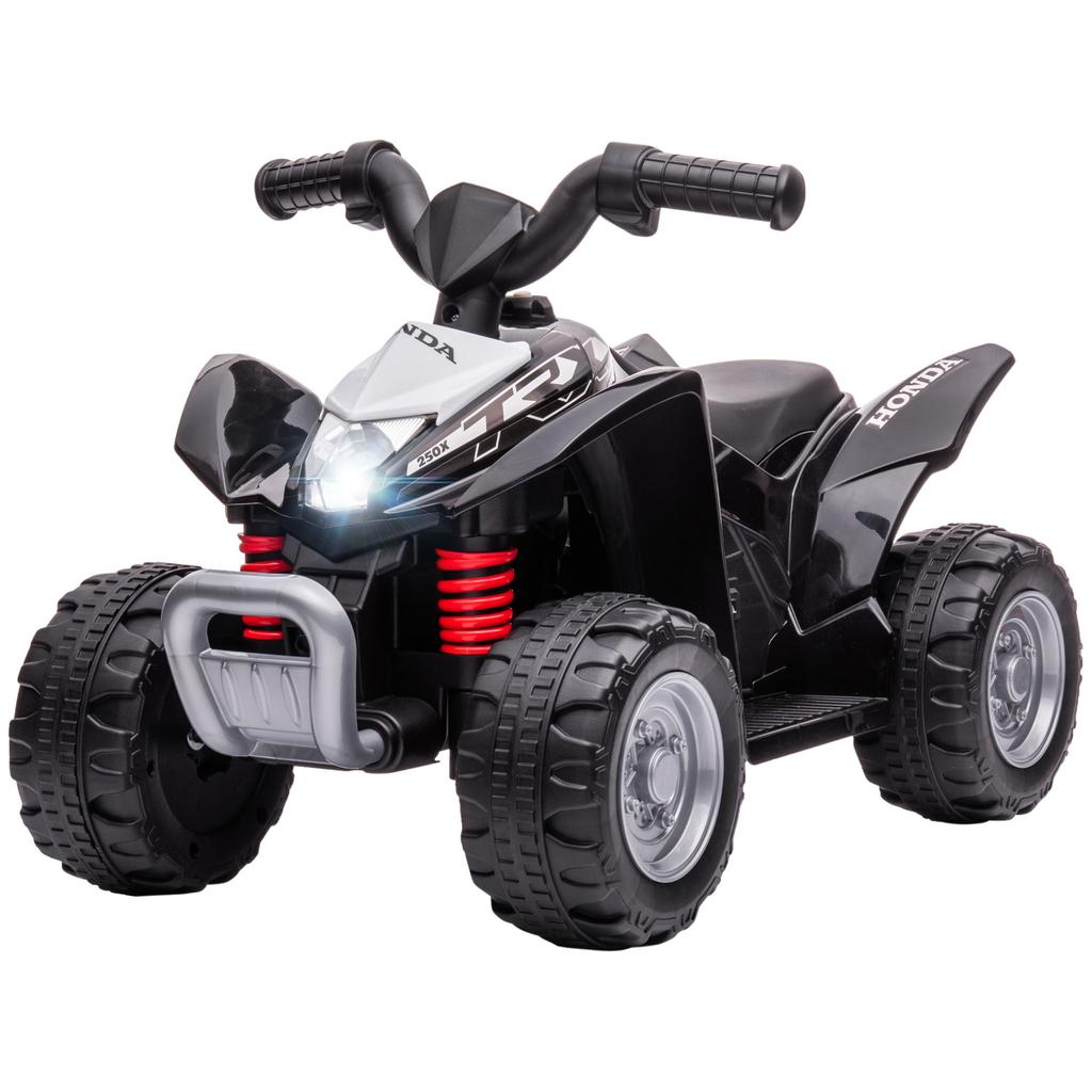 Electric Quad, Kids Quad, 2.8 Km/h, LED Headlight, for 1.5-3 Years, Black, 65.5 X 38.5 X 43.5cm