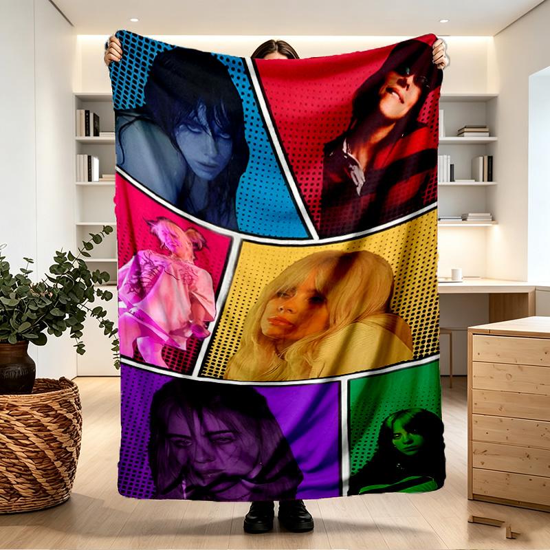 Billie Eilish Print Blanket - Soft & Comfortable, for Bedroom, Travel, Sofa, Home Decoration - Birthday Christmas Gift for Friend