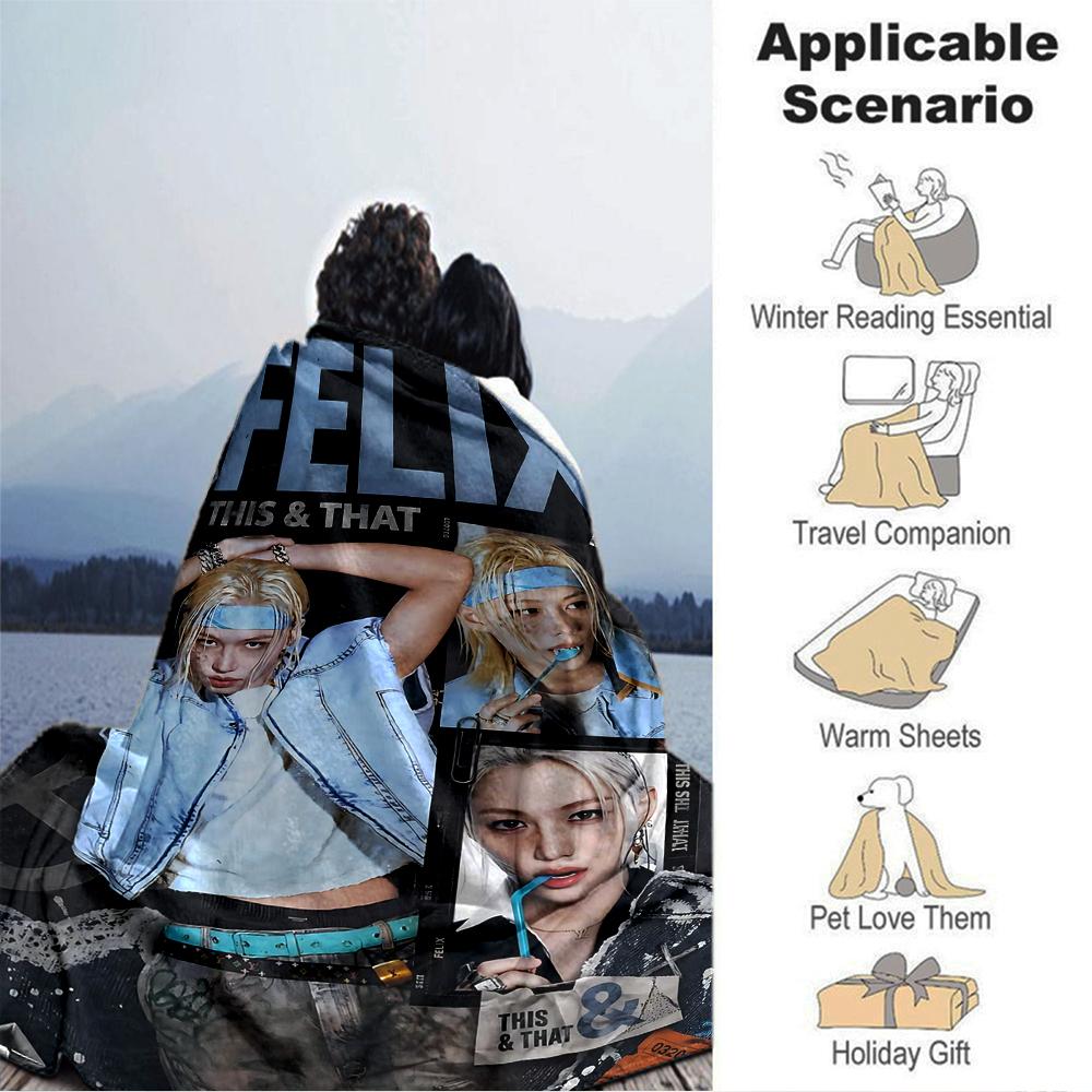 Felix'S Fashion Fusion Blanket Soft Throw Blanket For Home Bedroom Bed Sofa Travel Office Solid Christmas Blanket