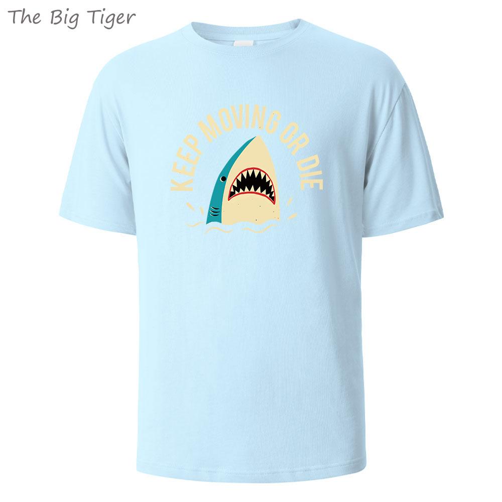 Keep Moving Or Die Printed Unisex Basic Cotton Tee Relaxed Fit Crew Neck Soft Breathable Casual Everyday Shirt Mens Tshirt