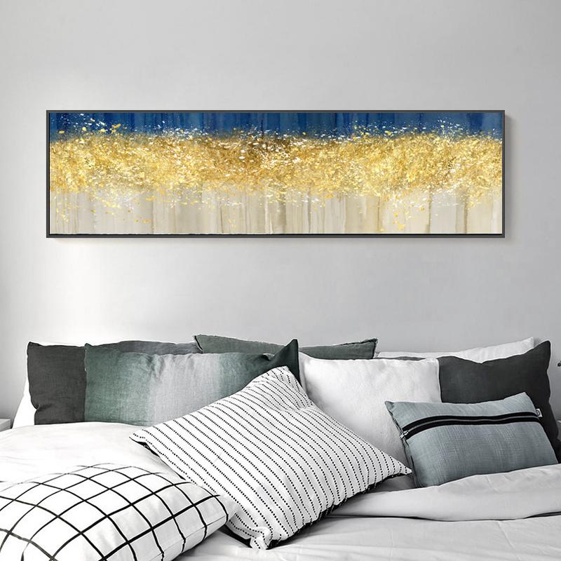 Moderní abstraktní umění Plakáty a grafiky Nástěnné malby na plátně Zlaté abstraktní nástěnné obrazy do obývacího pokoje Cuadros Decor