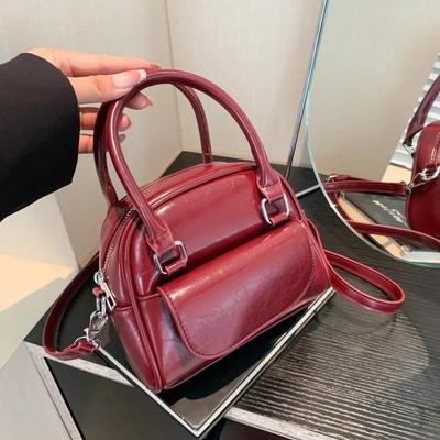 PU Einfarbig Neues Produkt Damenhandtasche Reißverschluss Vielseitige modische Umhängetasche Weiche, schlichte Umhängetasche im Westernstil