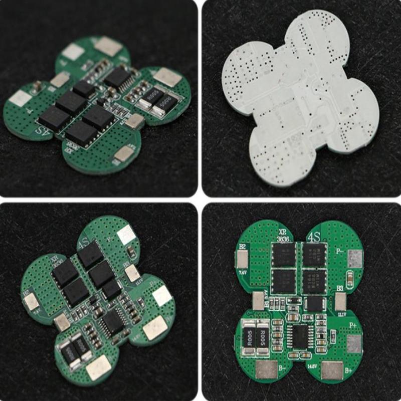 4S 15A 14.8V 18650 Lithium Battery Protection Board Plum Shape Common Port Overcurrent Protection For Electric Tools
