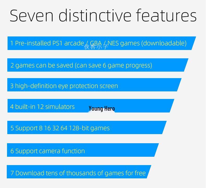 PSP3000 X6 Retro Handheld Game Console for Kids - 4.3-inch, 8GB, NES/GBA/Arcade Compatible