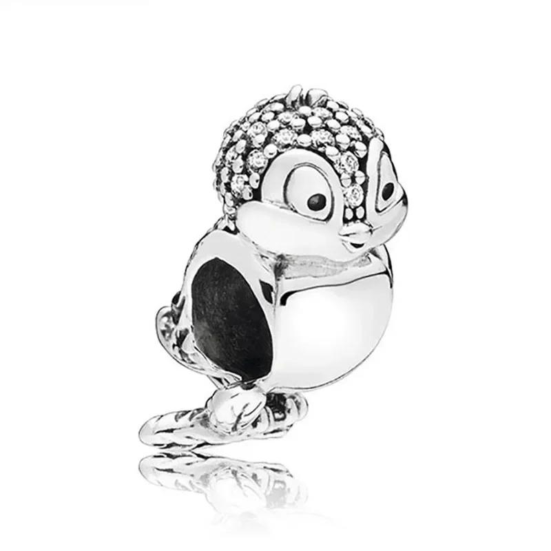 New Fashion Cartoon Animal Owl Fish Butterfly Shell Bird Bead Charms Fit Bracelets for Women DIY Jewelry Accessories