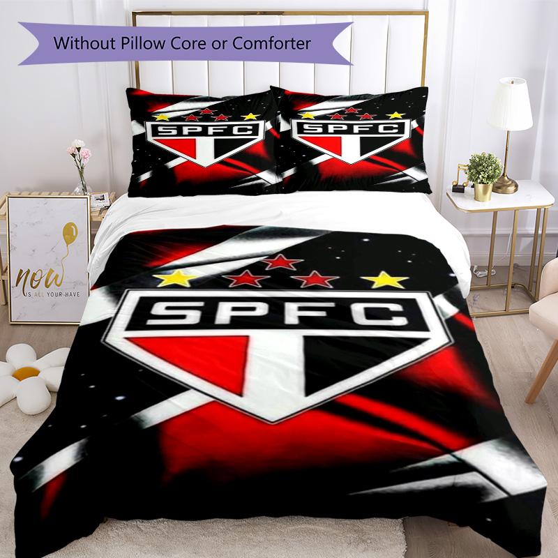 Spfc Team Crest Design Printed Pattern Duvet Cover Set – Includes 1 Duvet Cover and 2 Matching Pillowcases Bedroom Decor Christmas Gifts