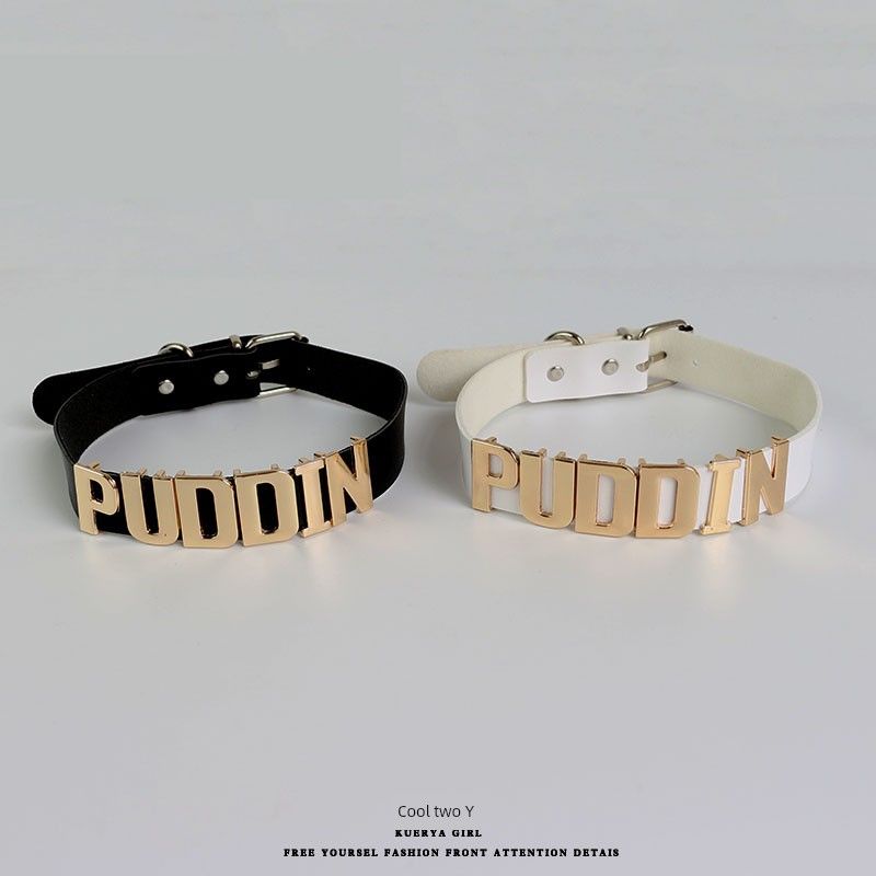 Cool European and American Punk Metal Letter Collar Y2g Millennium Sexy Clavicle Chain Choker Necklace Neck Accessories Tide