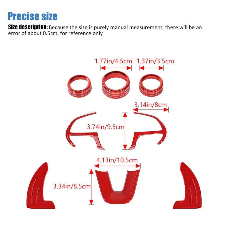Steering Wheel Decoration shift Paddles air Conditioning Audio Switch Decorative Ring Fit For Dodge Charger For Dodge Challenger Charger