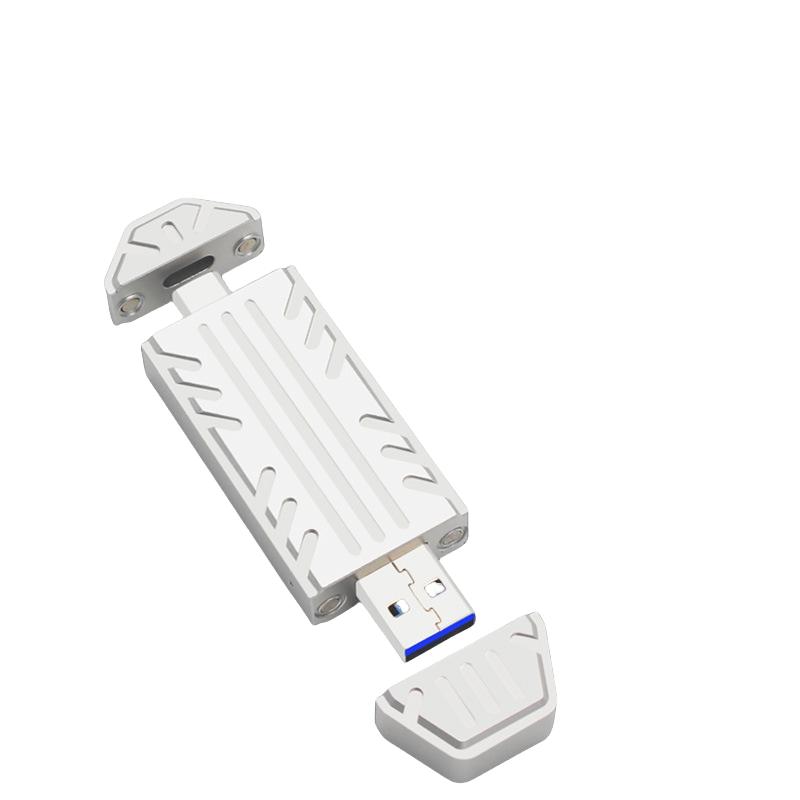 M.2 NVME SSD High Speed Solid State Mobile Hard Disk Box JMS583 Main Control USB TYPE-C Double Head Magnetic Cover