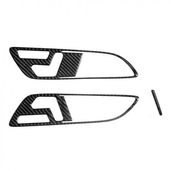Carbon Fiber Interior Front Door Handle Cover Trim Fit For Mercedes Benz CLA GLA