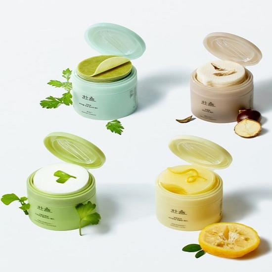 Hanyul Pad 60+10 Sheets Plan 4 types to choose from (Young Mugwort Trouble Soothing/Moonlight Yuja Vita Tone Up)