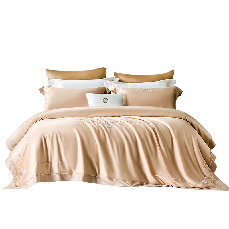 Fuanna 60s Long-Staple Cotton National Style Embroidered Bedding Set 1.8m Bed (Duvet 230*229cm)