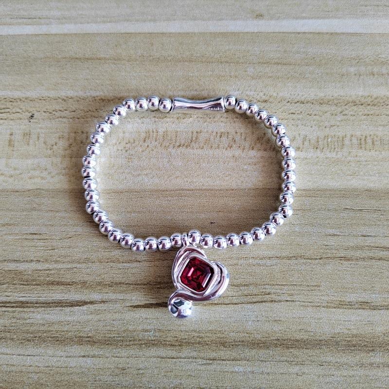 Women Girls Necklace Bracelet Earrings Ring Brooch Gift Custom Necklaces Redstone-17CM