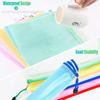 MerryNine Zipper Pouch Document Bags 30 Letter Size Waterproof Document Pouches School Cross Stitch Organizer (5 Colors, Packs), (for Supplies),