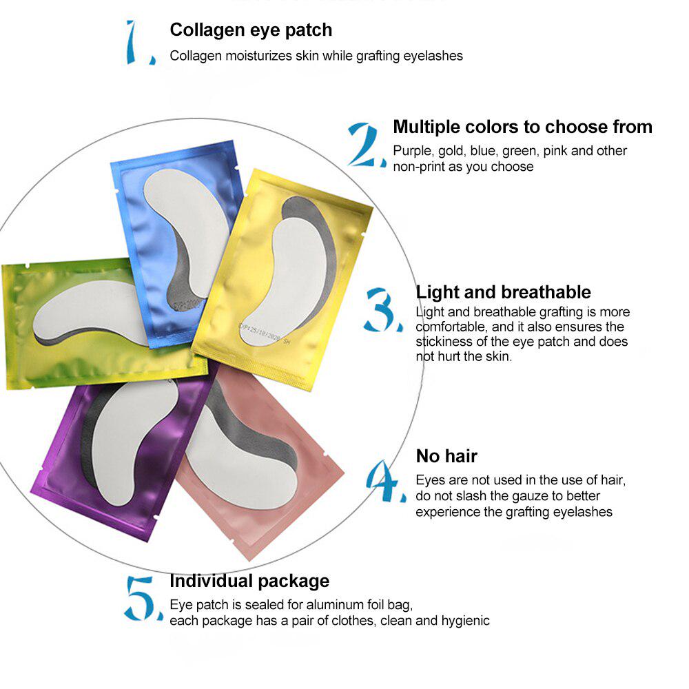 Eye Pads Eyelash Extension Under Eye Pads Lint Free Patches for Eyelashes Extensions Paper Patches