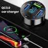 66W Car Super Fast Charger with 4 USB Ports LED Display Real-time Battery Monitoring PD QC3.0 2.4A Car Charger for Phone Tablet