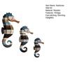 3 Pcs Wood Seahorse Wall Decor Ocean Coastal Theme Wall Art Vintage Sea Life Sculpture Hanging Decoration for Bathroom Bedroom Living Room Home Decor