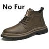 Botas de Tela Primavera Otoño Estilo Británico Adulto Zapatos de Hombre Cálidos con Piel Felpa de Caña Alta Casual Cuero Botas Zapatos de Hombre