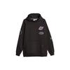 Puma Solid Color Logo Fitted Long Sleeve Hoodie Men Hoodies Black 621073-01