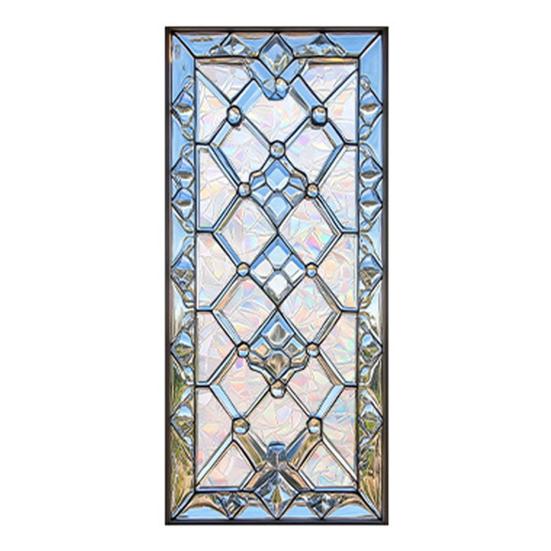 Gebrandschilderd Glasfolie Geometrische Patronen Raamstickers Decoratieve Regenboog Statische Glassticker