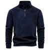 Men's Versatile Zip-Up Stand Collar Fleece Sweatshirt for Autumn/Winter