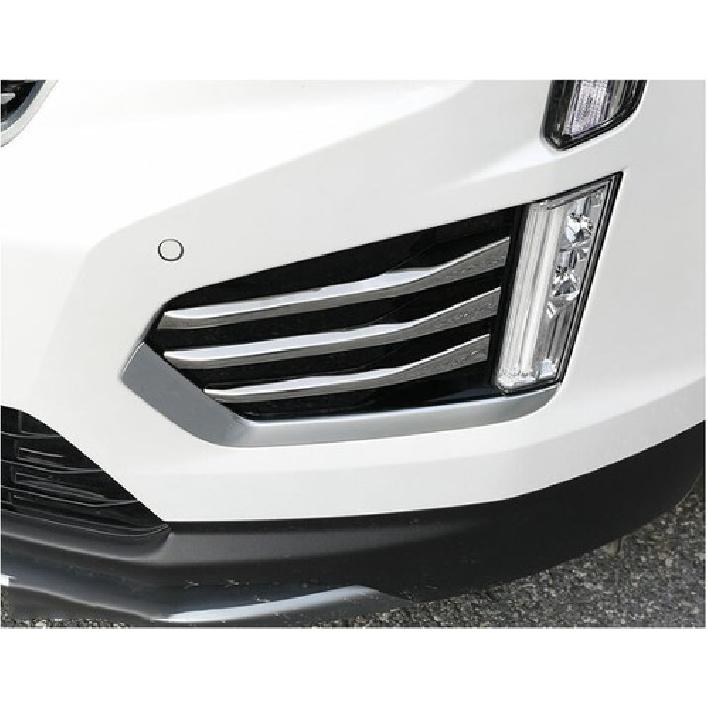 Fit For 2016-  Cadillac XT5 Chrome Steel Front Fog Light Lamp Strip Trim