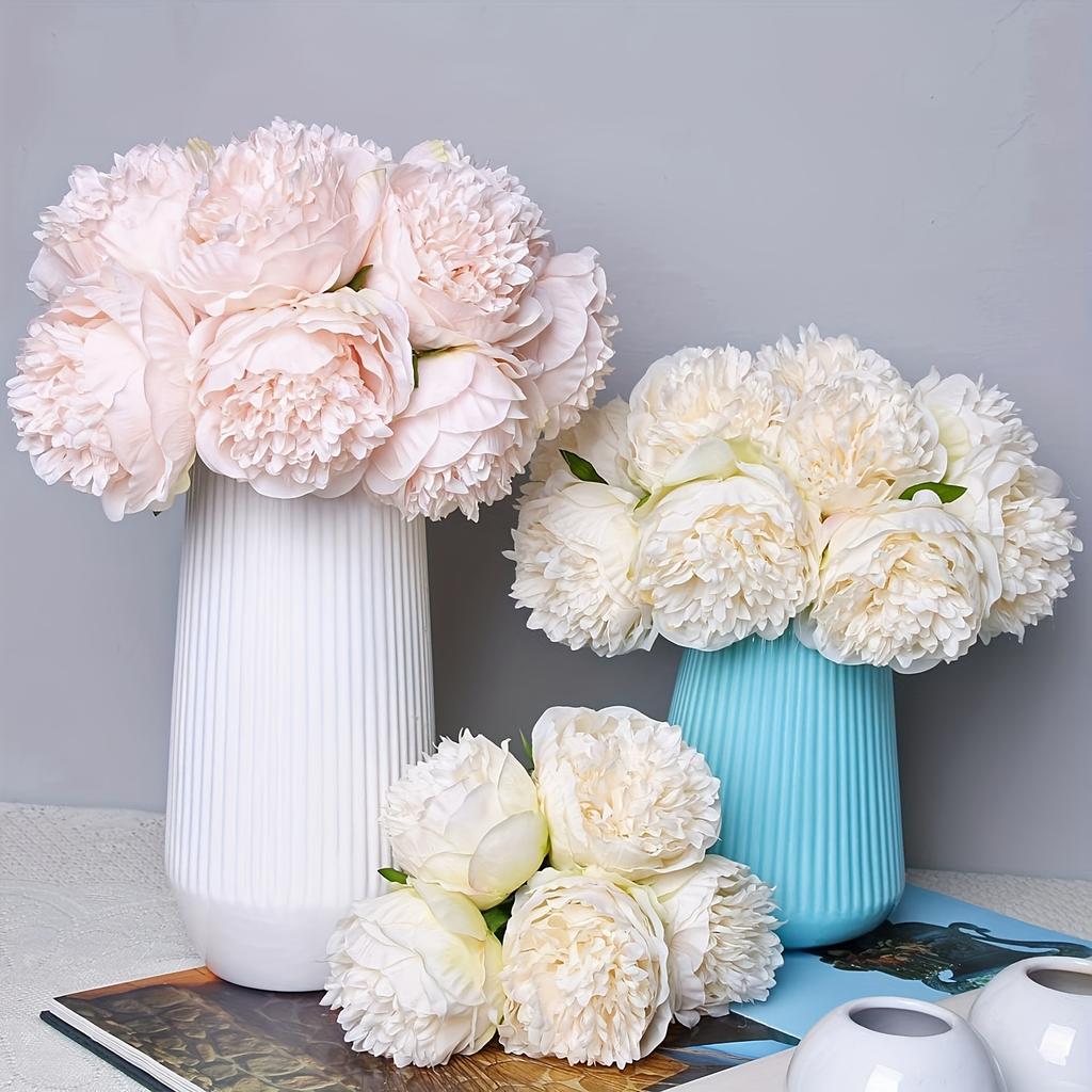 10pcs Simulated Peony Flower Wedding Bouquet Silk Flowers Fake Peony Artificial Peony Silk Flowers Bouquet for Bridal Wedding Floral Home Decoration