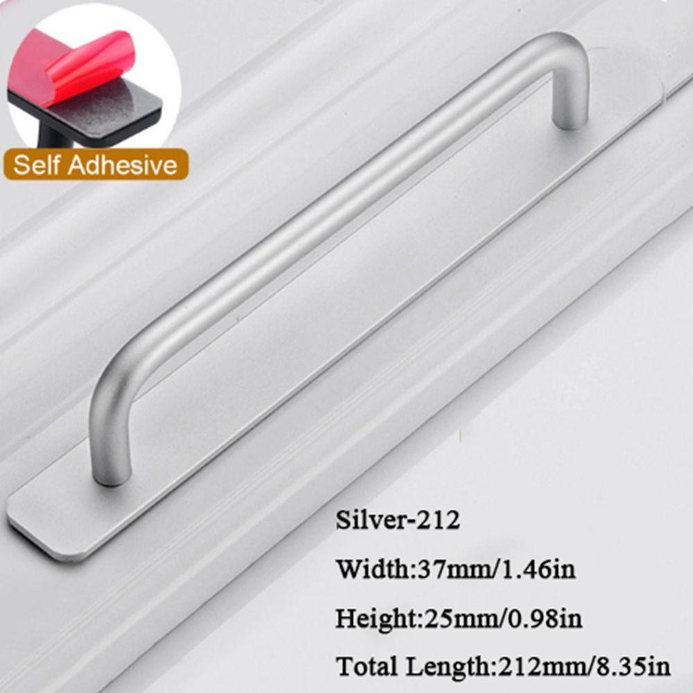 Aluminum Alloy Punch-free Door Handle Practical Waterproof Closet Knob Black/Gold/Silver Moisture-proof Window Handle Furniture