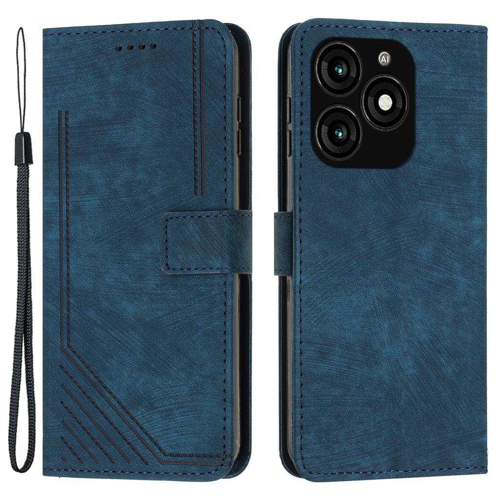 For TECNO Spark 20 Skin Touch Wallet Case PU Leather Stand Flip Phone Cover