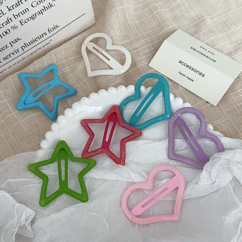 Colorful Y2K Star Hair Clip for Baby & Women - Decorative Side Bangs & BB Clip Hair Accessory