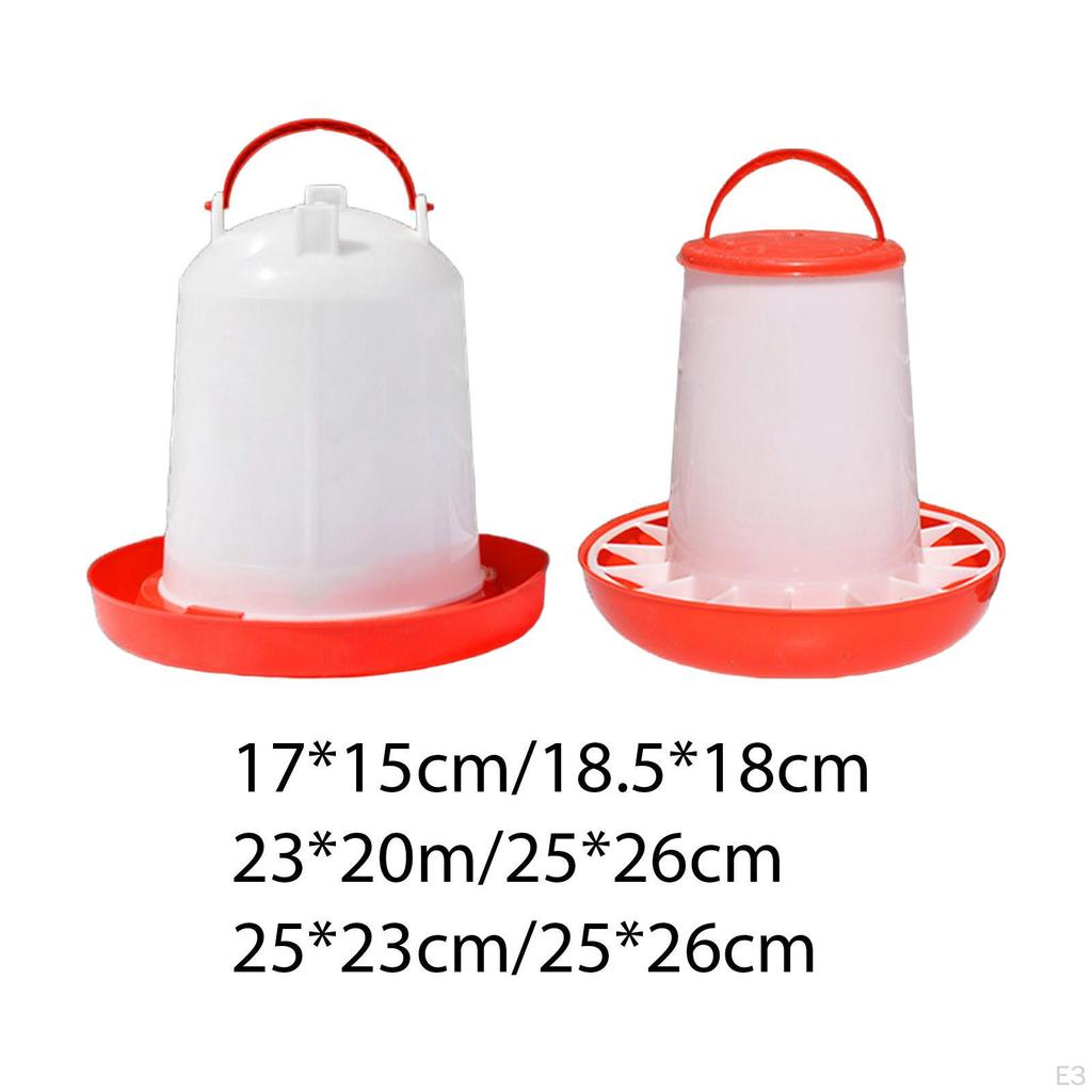 Chicken Feeder Waterer Set Automatic Water Food Dispenser No Waste with Carry Handle