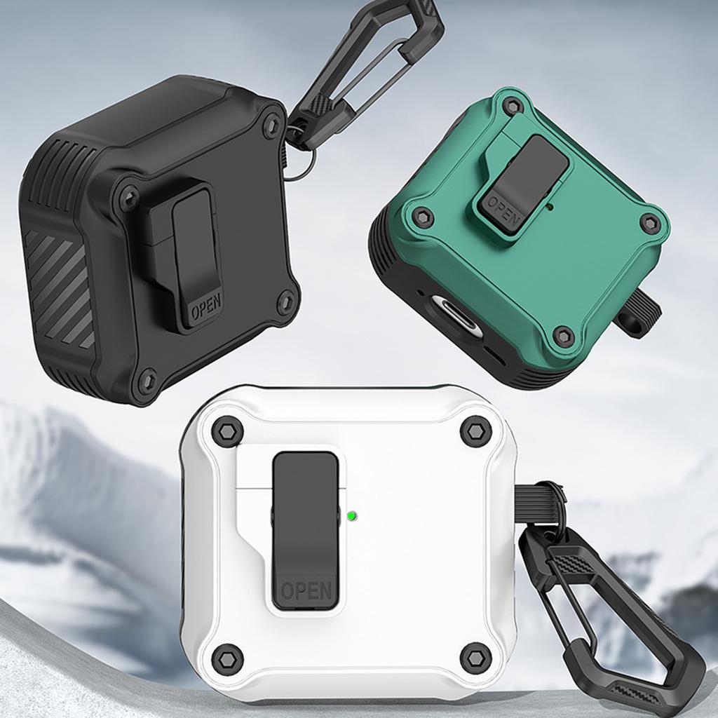 Lock Case Earbuds Tactical Guard Shell For Pods 4 Protector With Auto Release Top And Enhances Impact Resistance