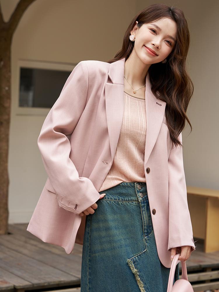 Mishow Blazer für Damen 2023 Herbst Neu Koreanischer Stil Elegant Pendler Büro Dame Alleskönner Mode Lässig Damenmantel MXC41W0067