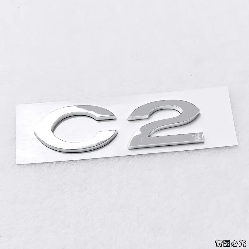 C2 C4 C5 Logo ABS 3D Car Rear Trunk Badge Sticker Styling for Citroen Brand Emblem Auto Body Decals Auto Modified Accessories