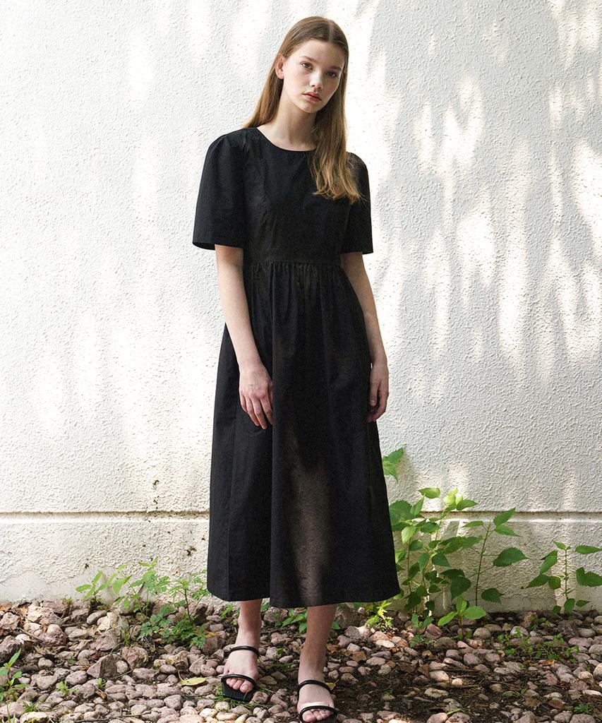 Belrma Band Shirring Long Dress