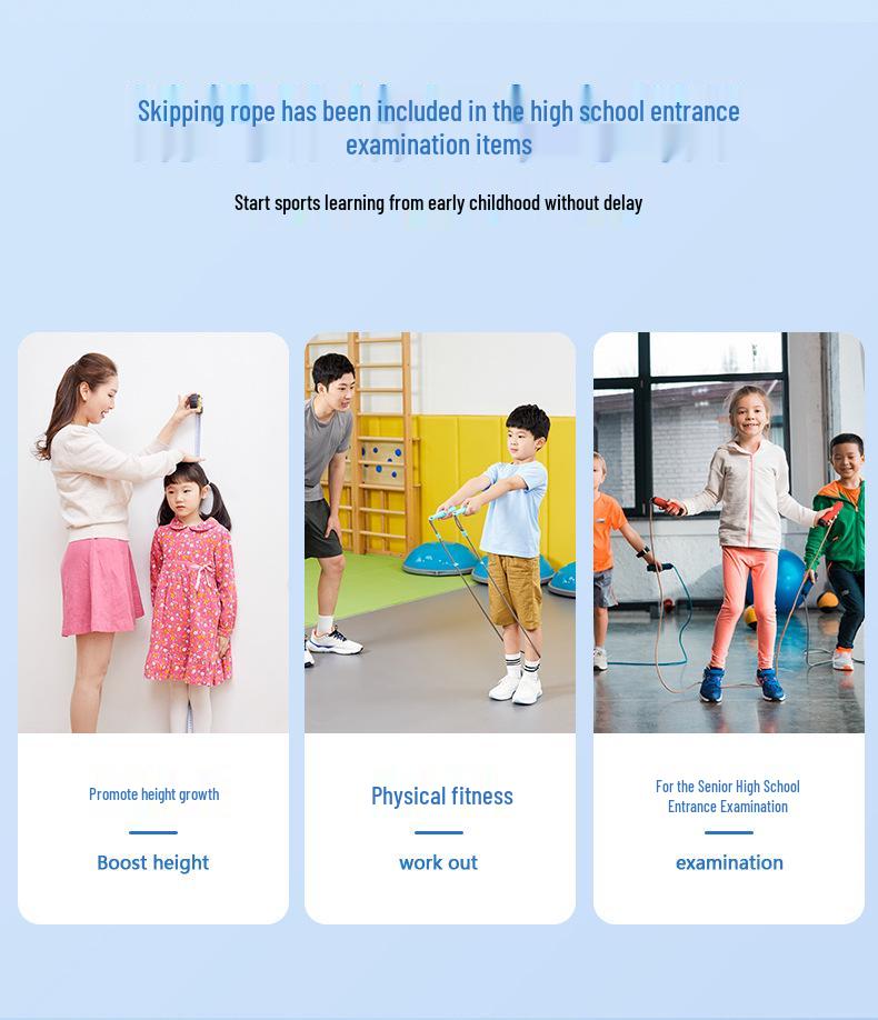 Adjustable Bamboo Jump Rope for Kids & Beginners: Ideal for Kindergarten, Primary School, Physical Education, and Weight Loss.